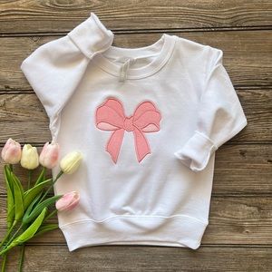 Bow toddler sweater